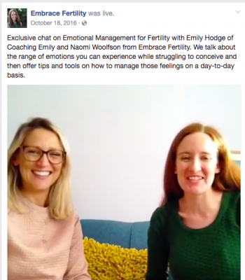 Embrace fertility chat image